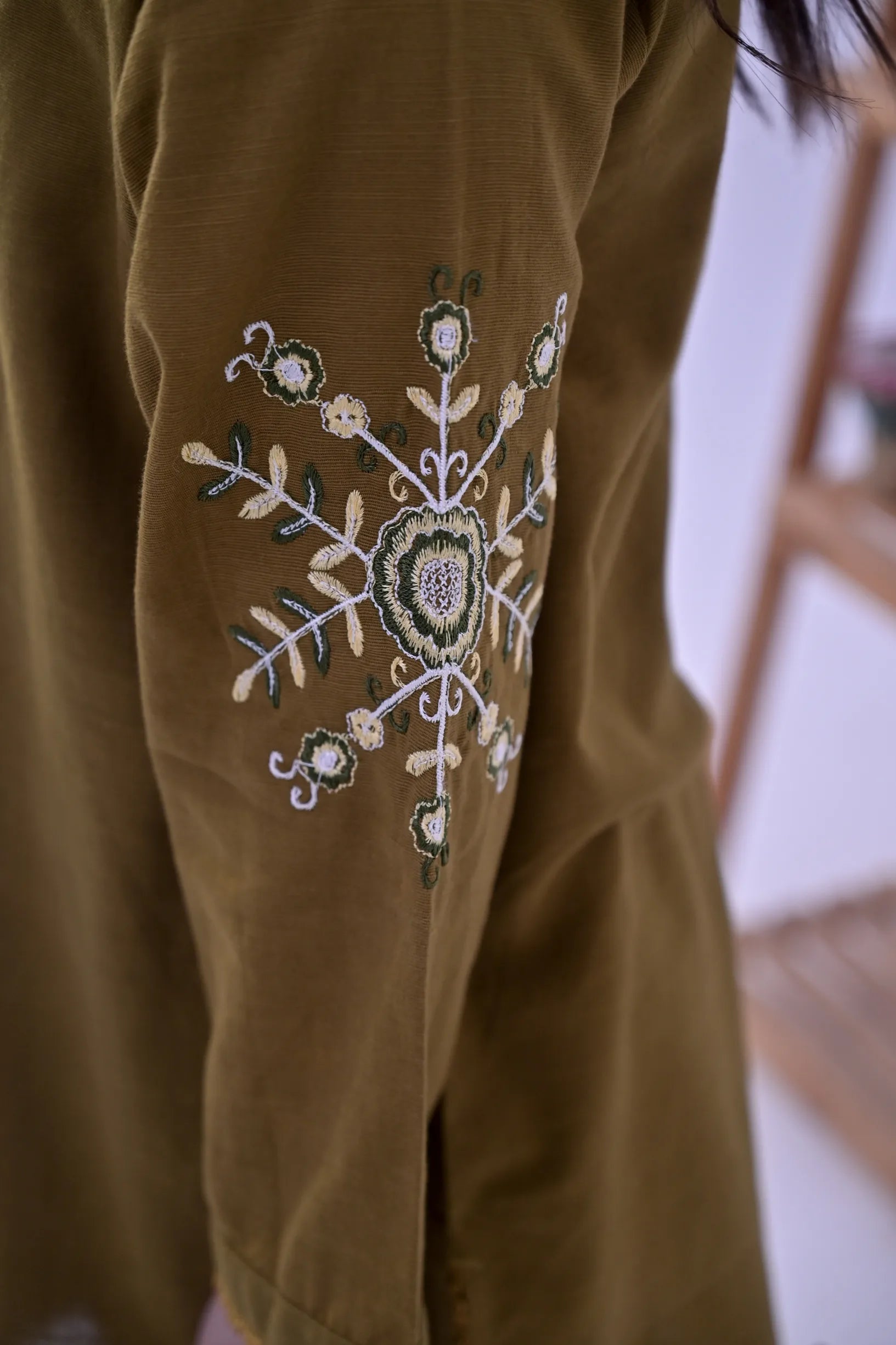 Ethnic Aura Embroidered  Khaddar 02 Piece – Brown (RTW)