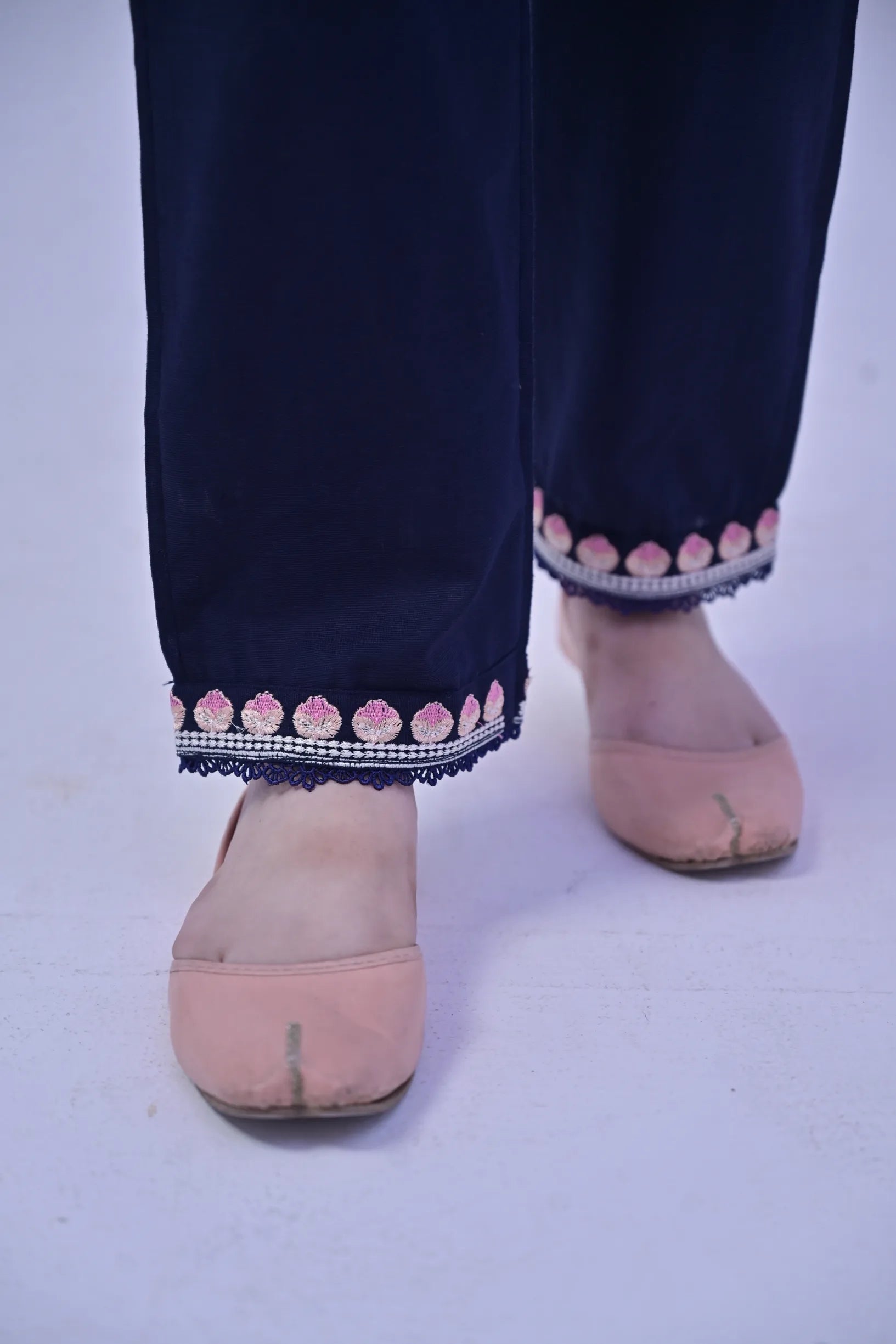 Frost Charm Embroidered  Khaddar 02 Piece – Deep Navy (RTW)