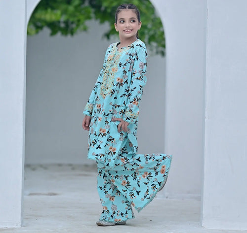 "Neelam Noor" Lawn Shirt+Culotte (RTW)