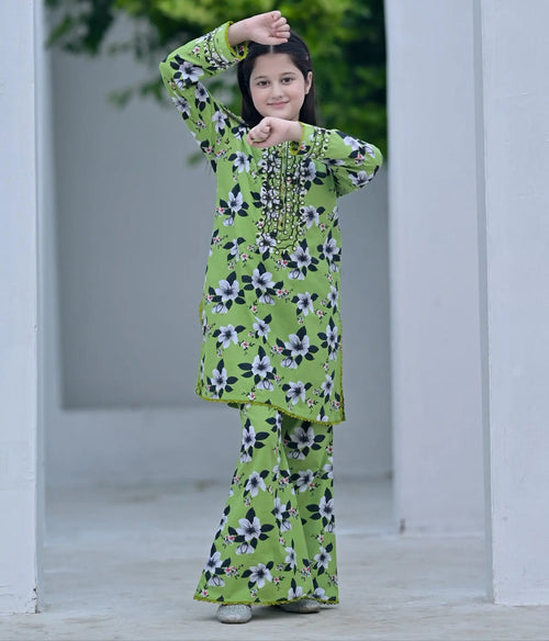 "Leaf Light" Lawn Shirt+Culotte (RTW)