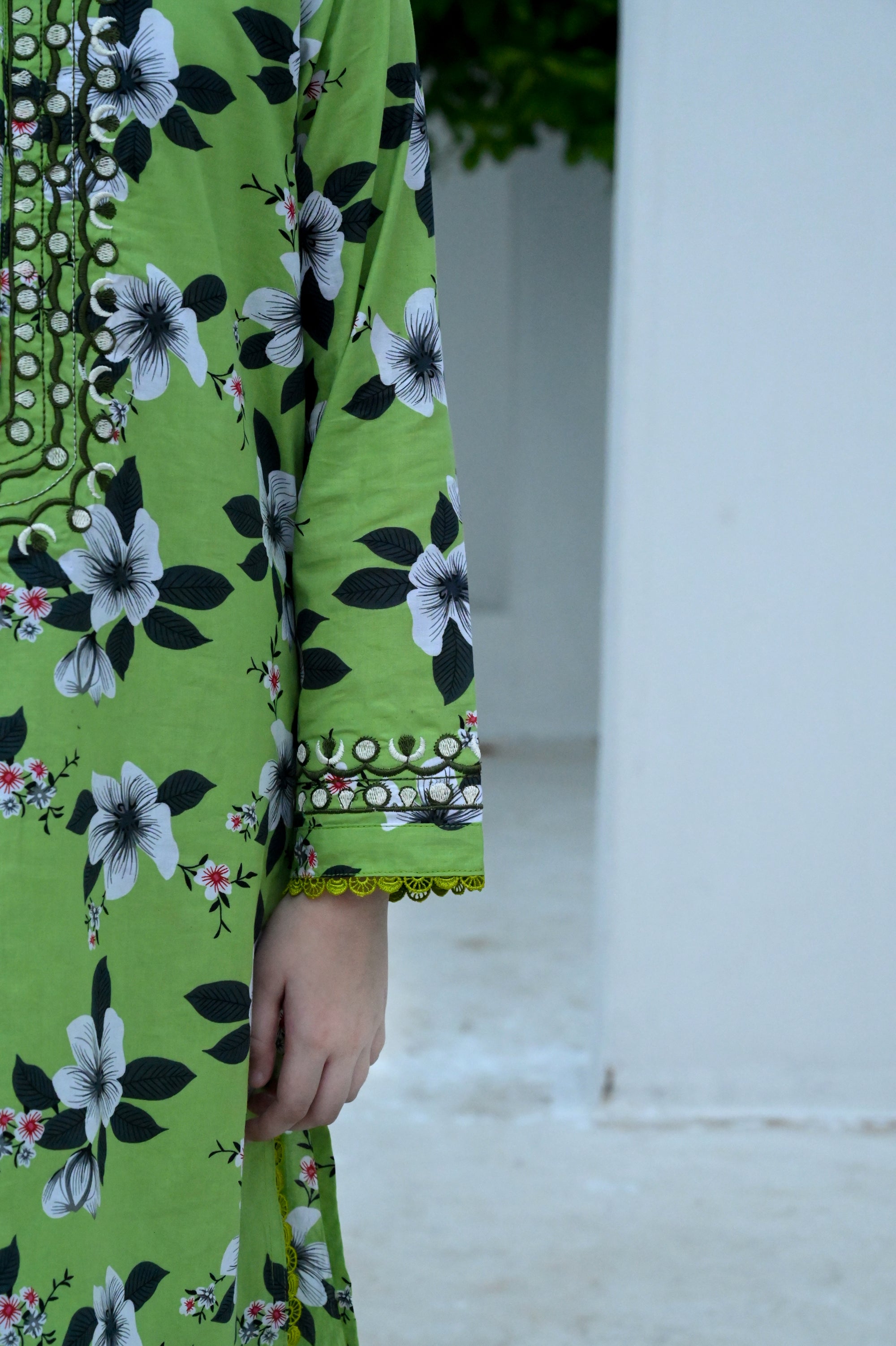 "Leaf Light" Lawn Shirt+Culotte (RTW)