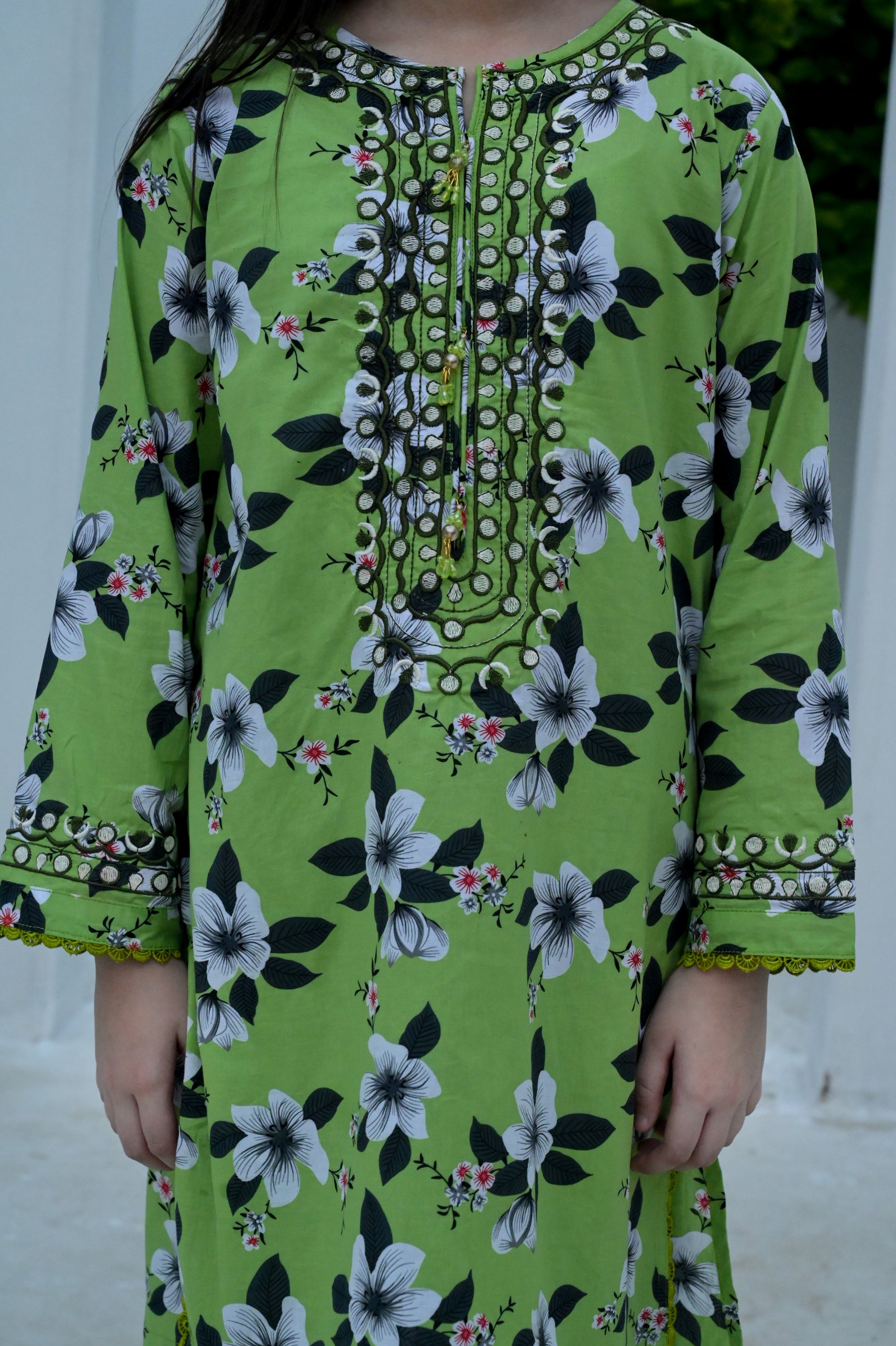 "Leaf Light" Lawn Shirt+Culotte (RTW)