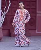 "Rose Radiance" Lawn Shirt+Culotte (RTW)