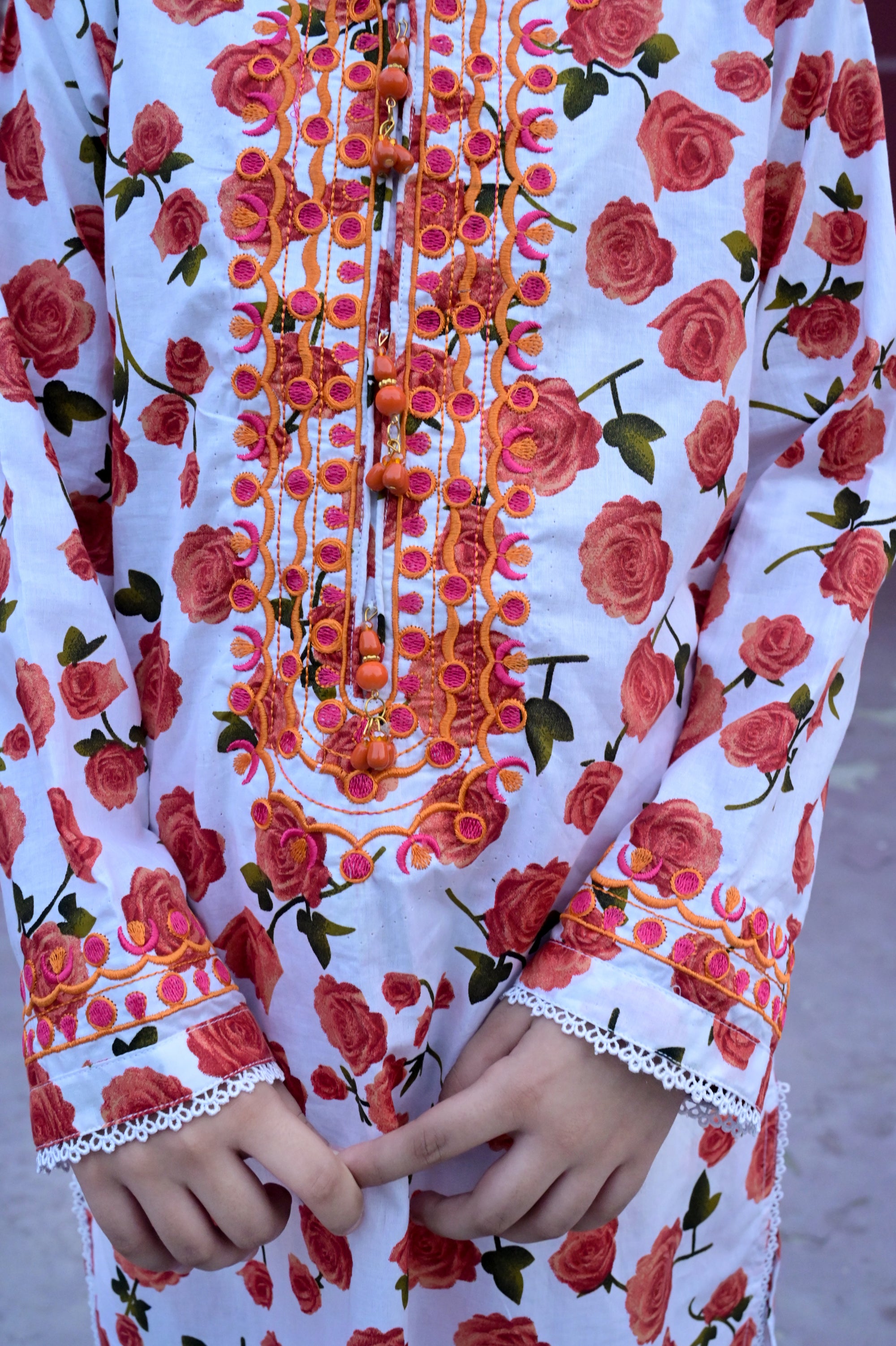 "Rose Radiance" Lawn Shirt+Culotte (RTW)