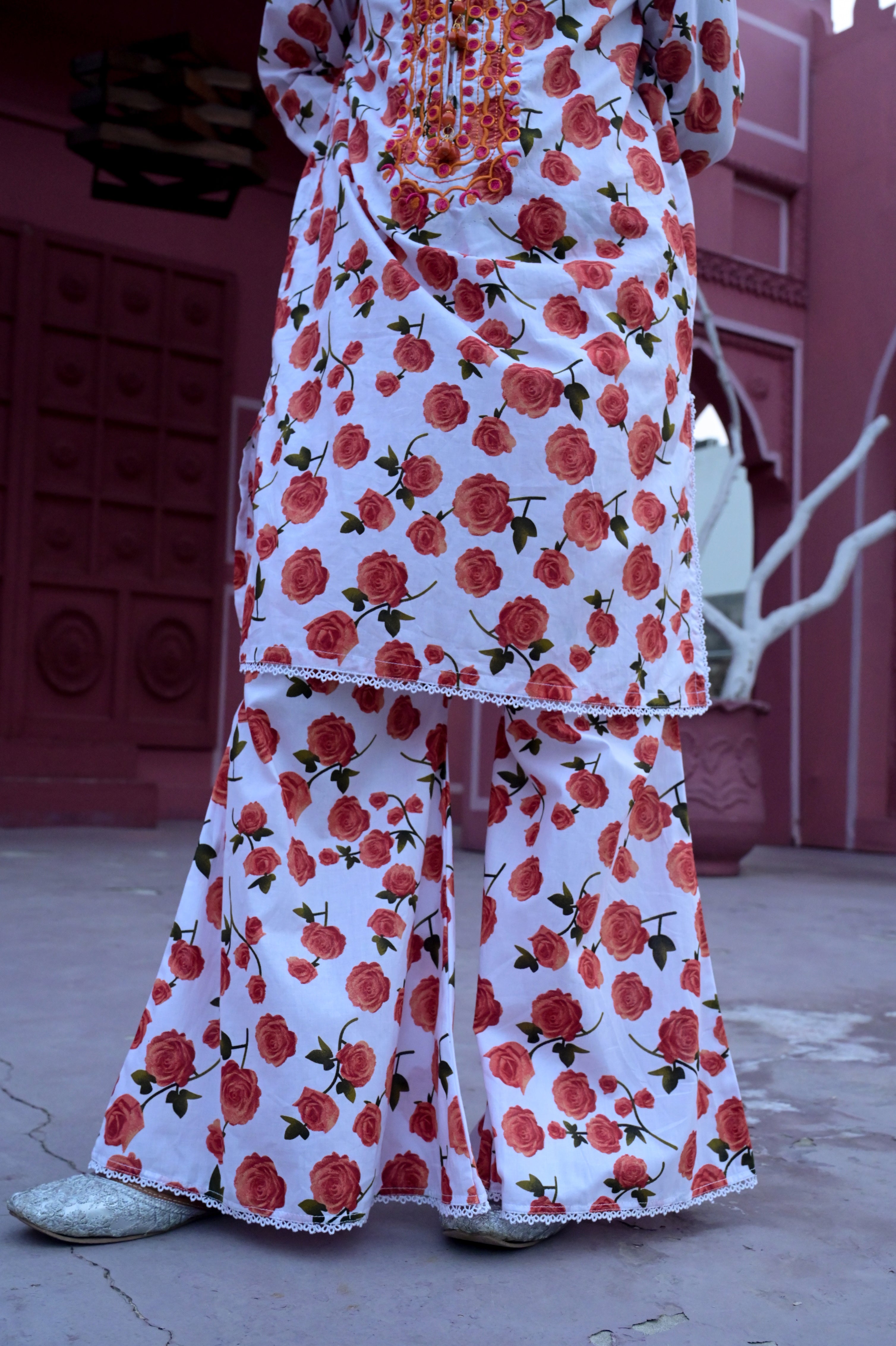 "Rose Radiance" Lawn Shirt+Culotte (RTW)