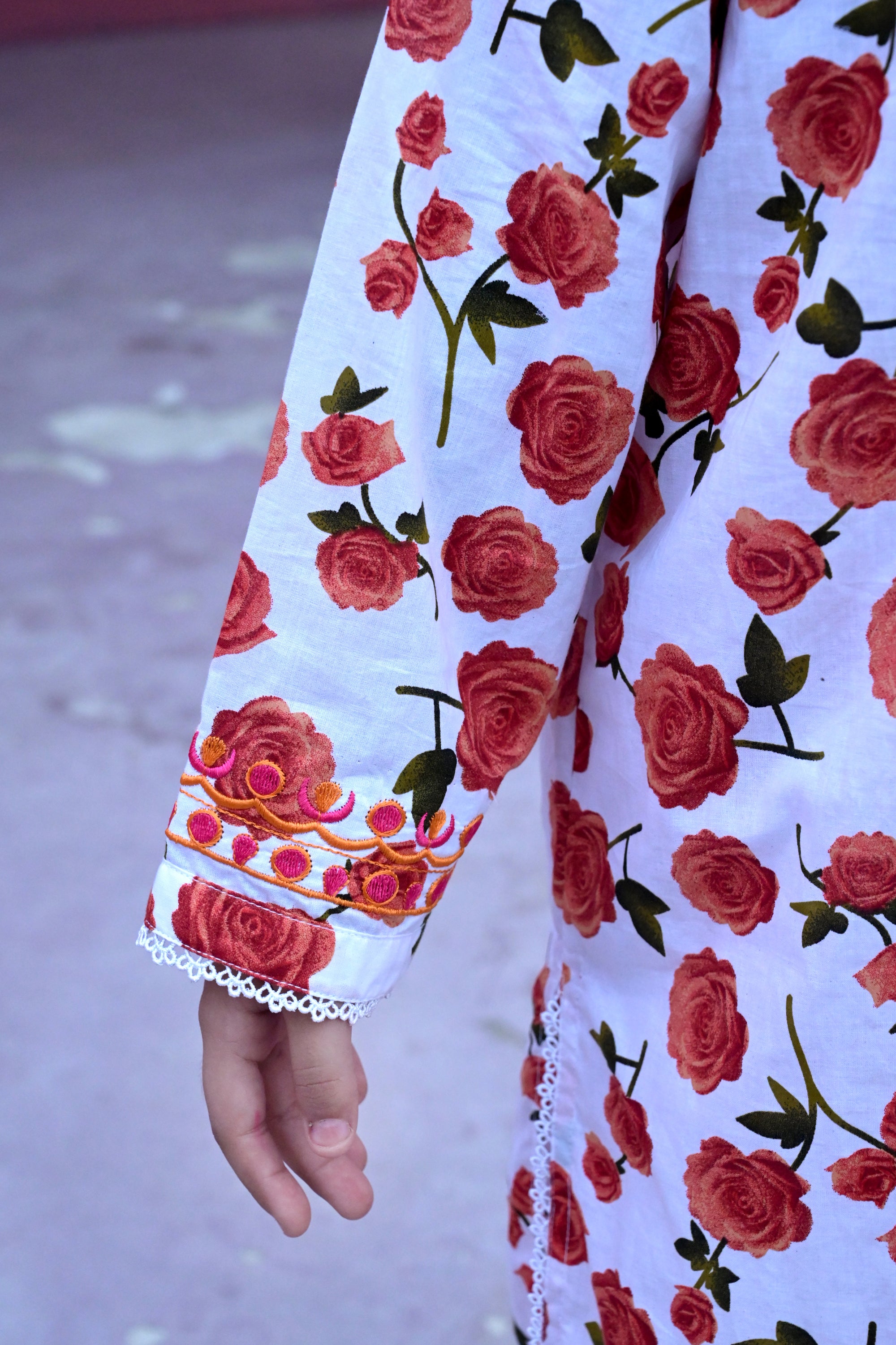 "Rose Radiance" Lawn Shirt+Culotte (RTW)