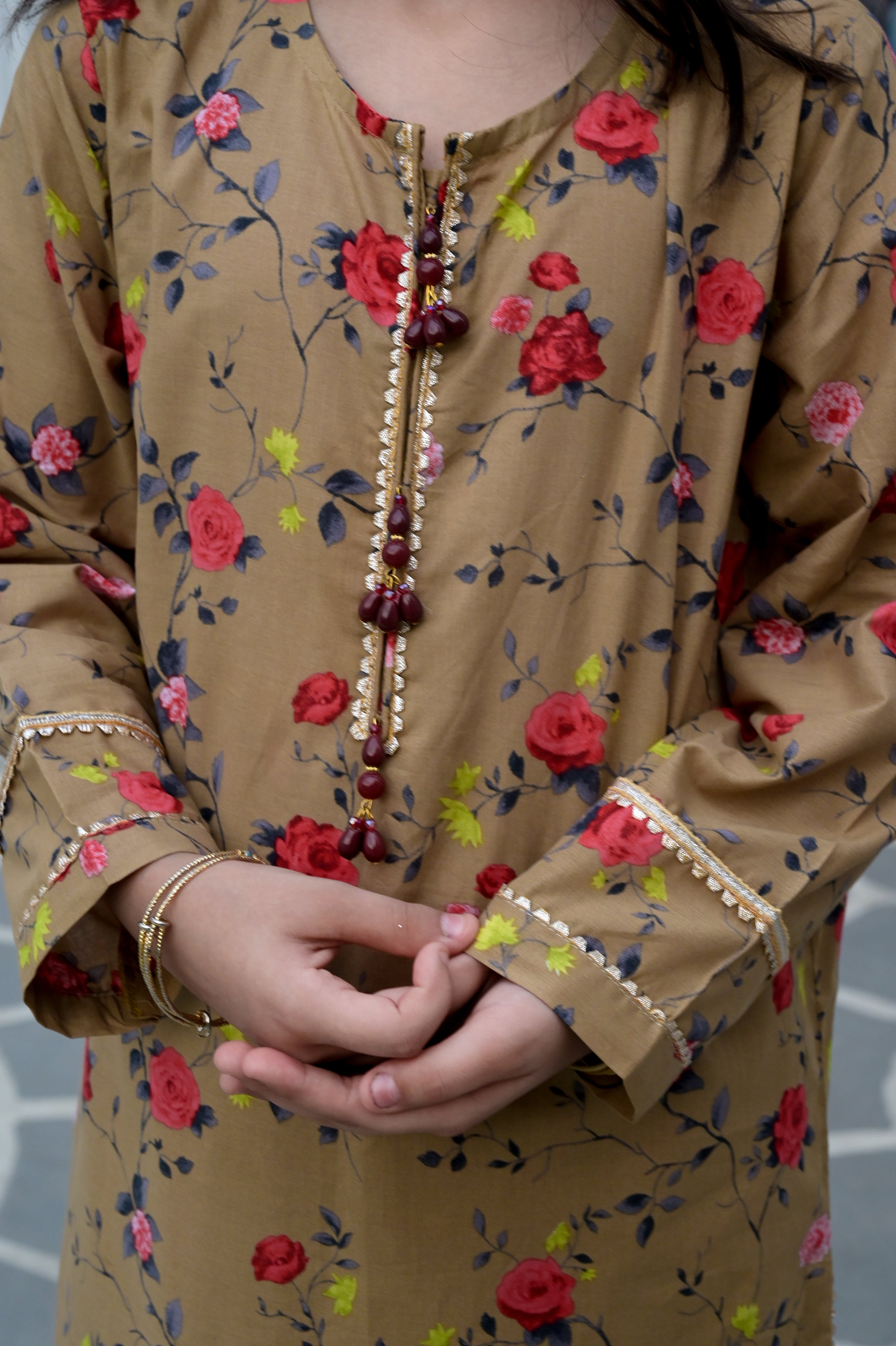 "Rose Whispers" Lawn Shirt+Garara (RTW)