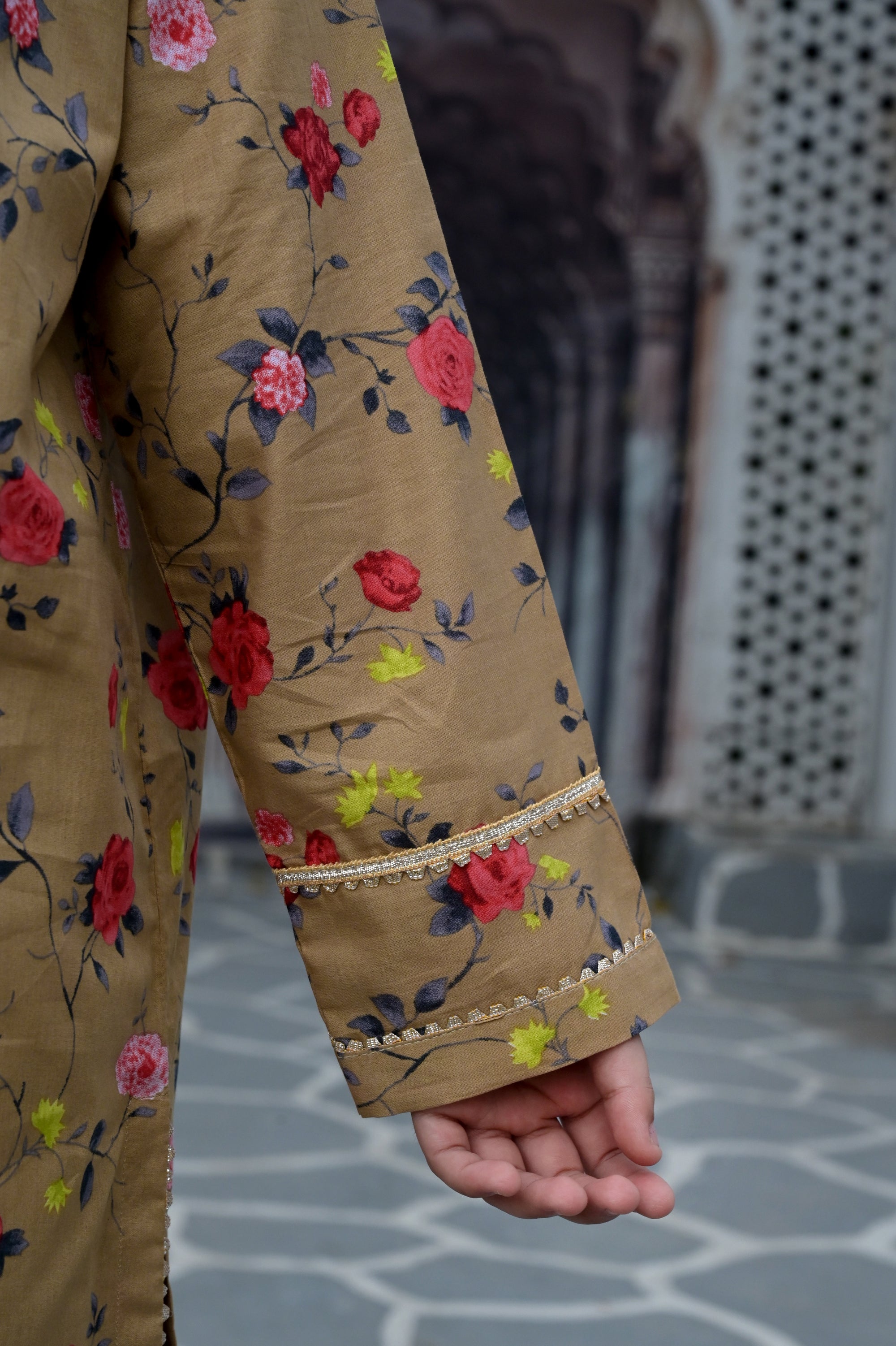 "Rose Whispers" Lawn Shirt+Garara (RTW)
