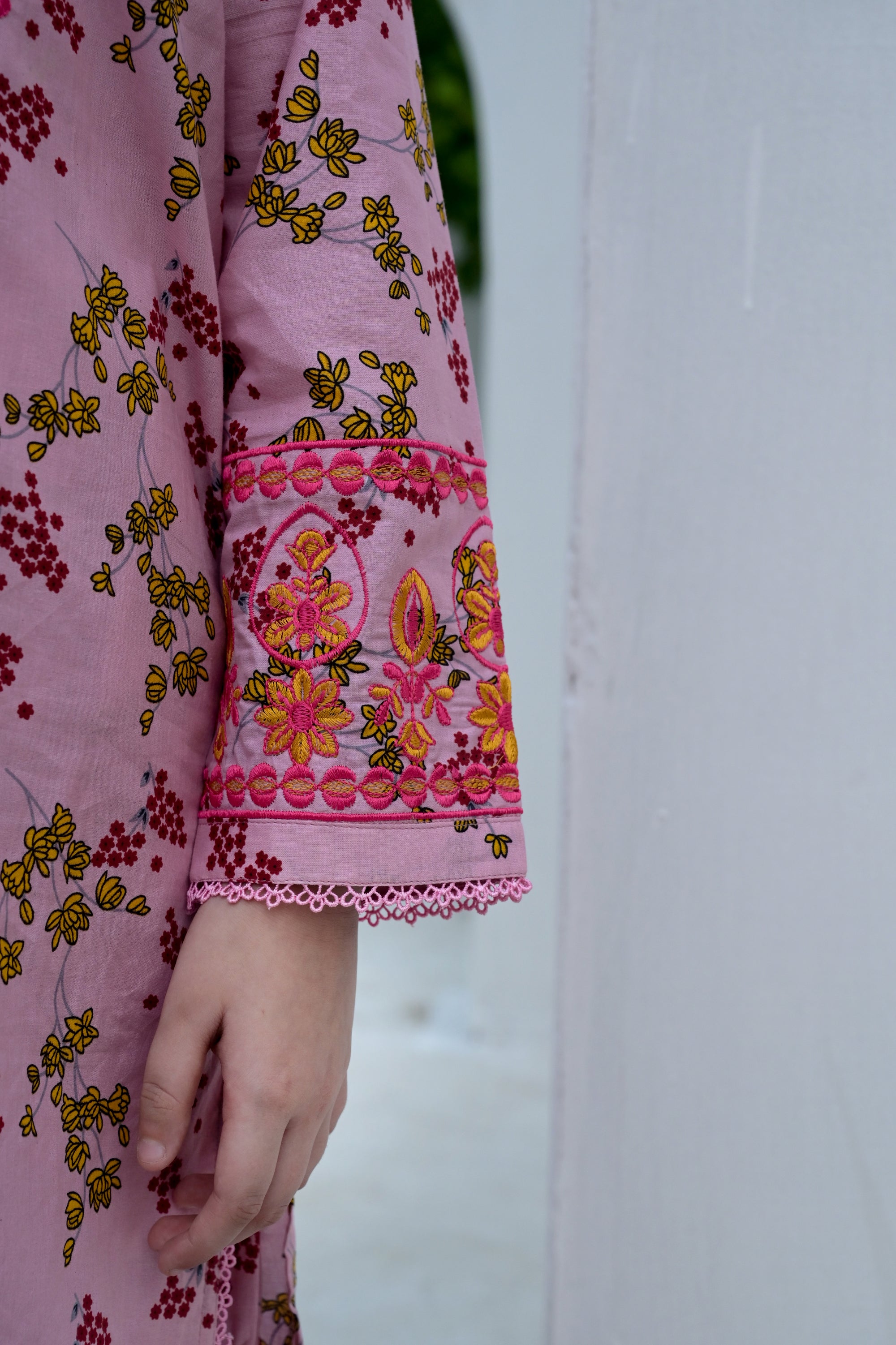"Pink Glow" Lawn Shirt+Garara (RTW)
