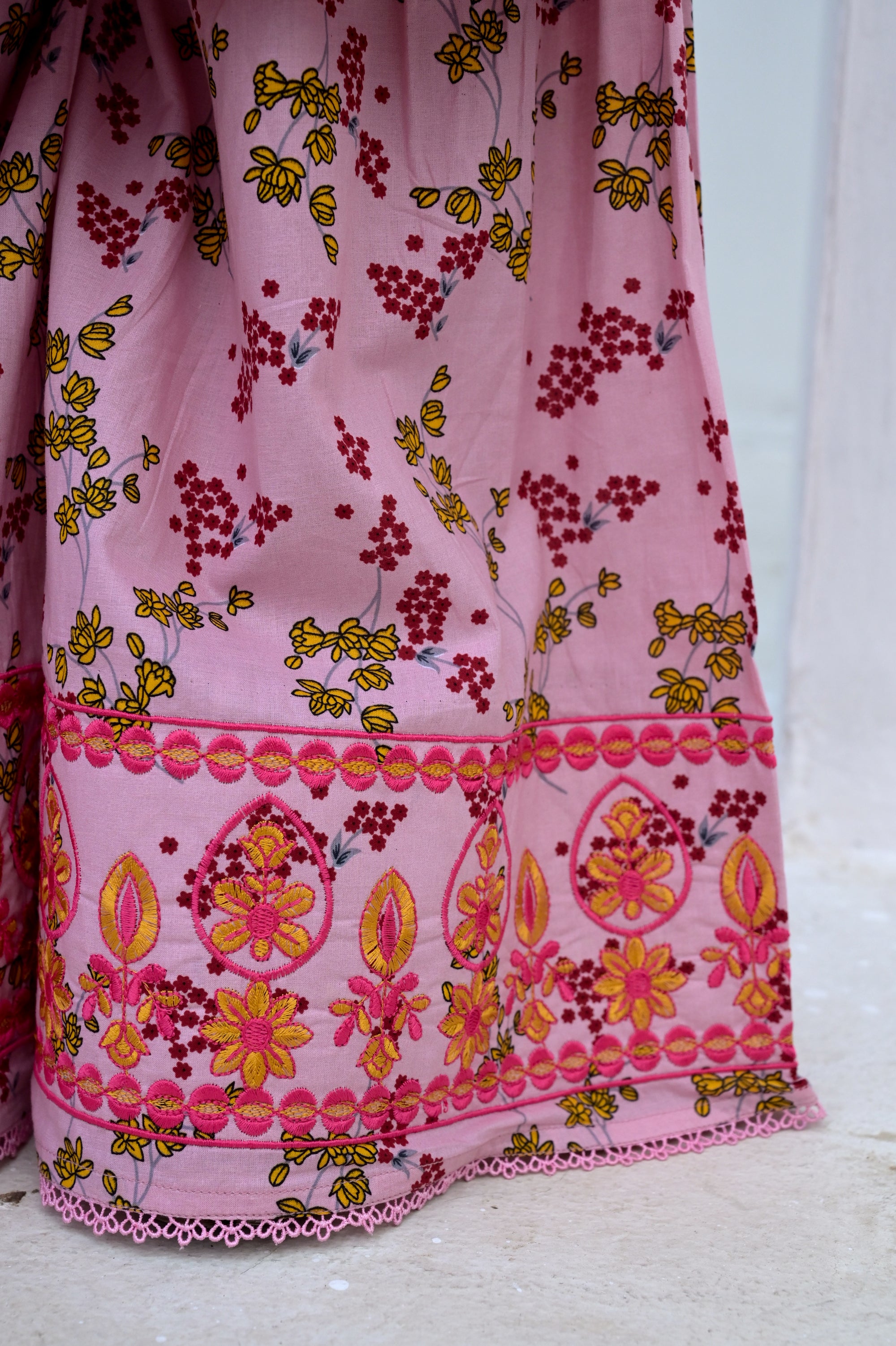 "Pink Glow" Lawn Shirt+Garara (RTW)