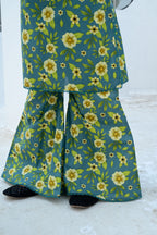 "Green Aura" Lawn Shirt+Culotte (RTW)