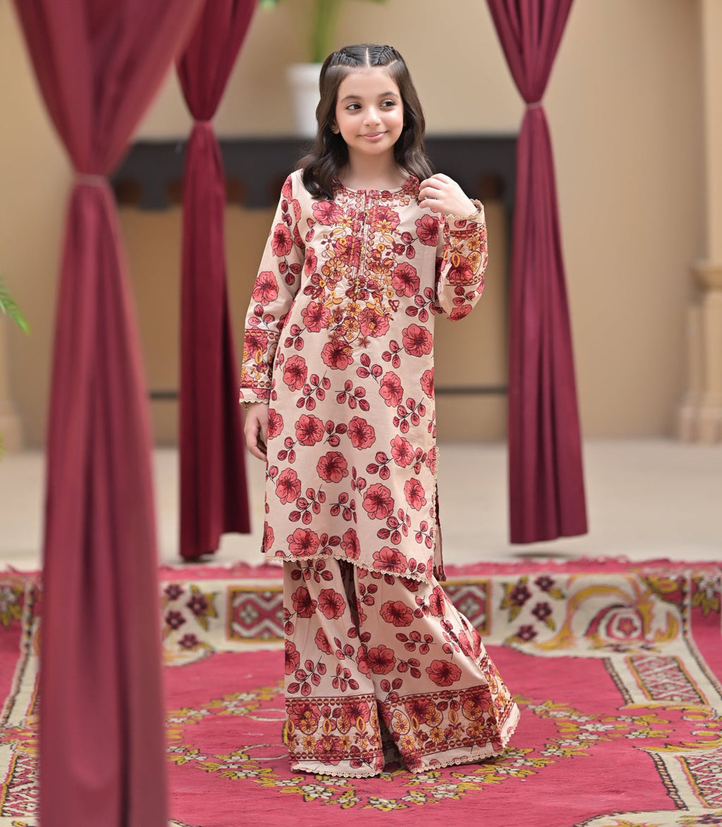 "Floral Fairy" Lawn Shirt+Garara (RTW)
