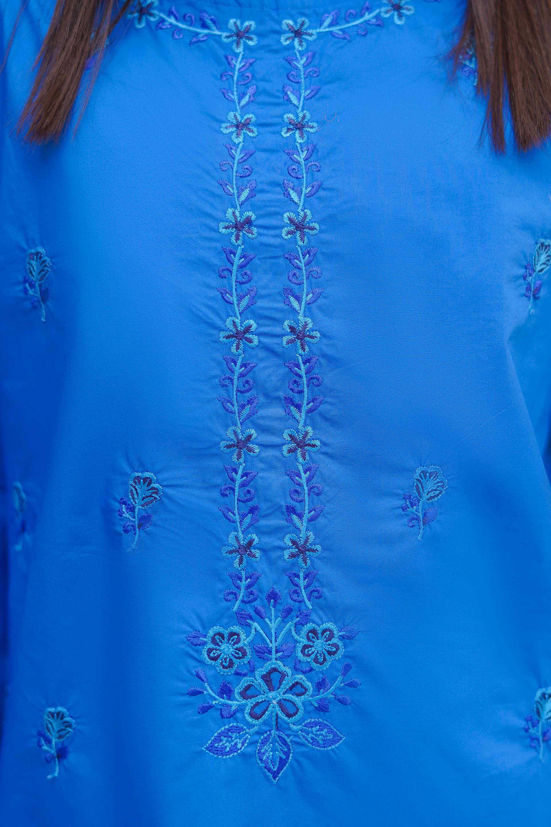 Indigo Elegance Lawn Embroidery 2Pc – Sky Tone (RTW)