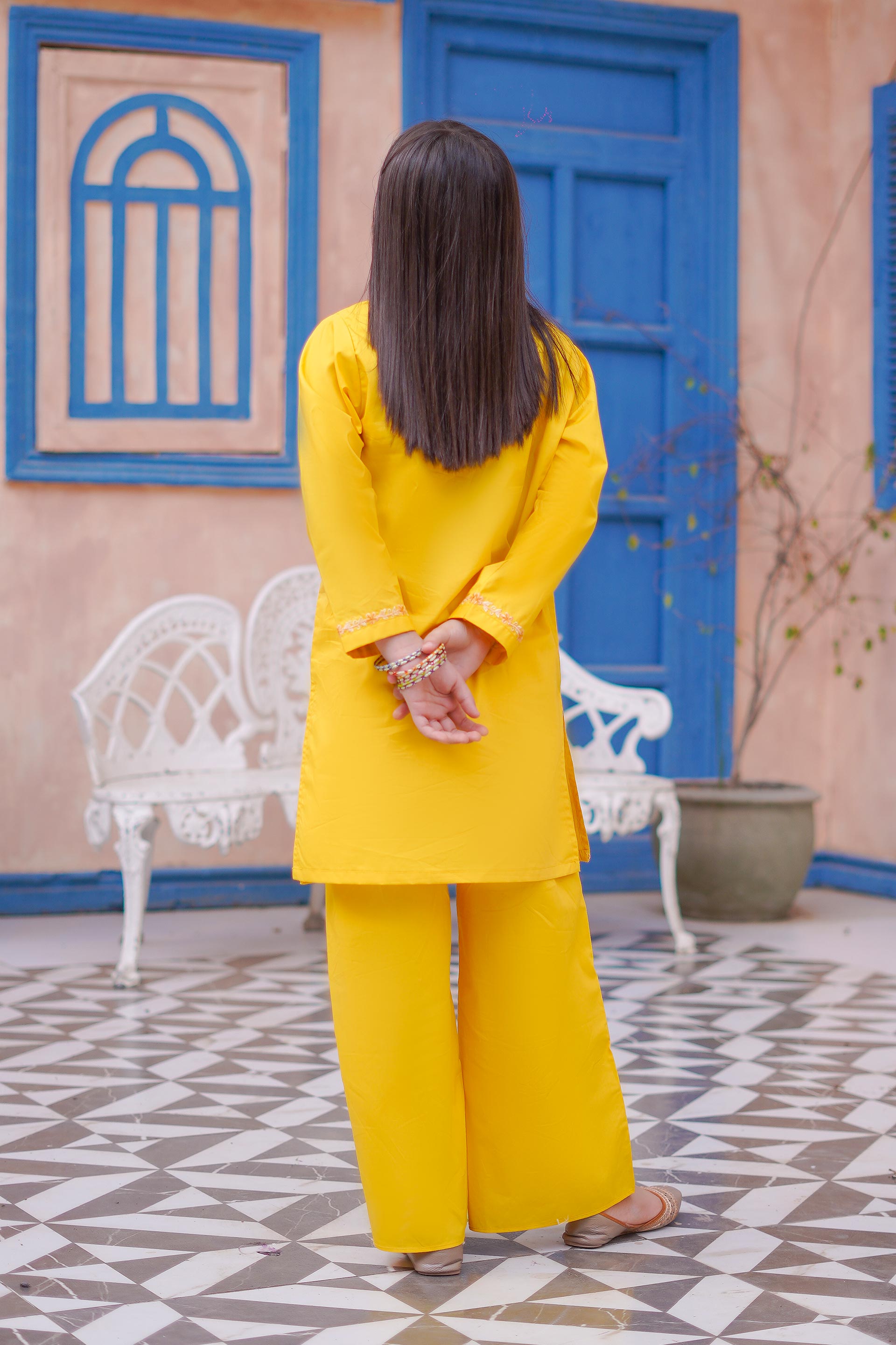 Marigold Grace Lawn Embroidery 2Pc – Sunshine Glow (RTW)