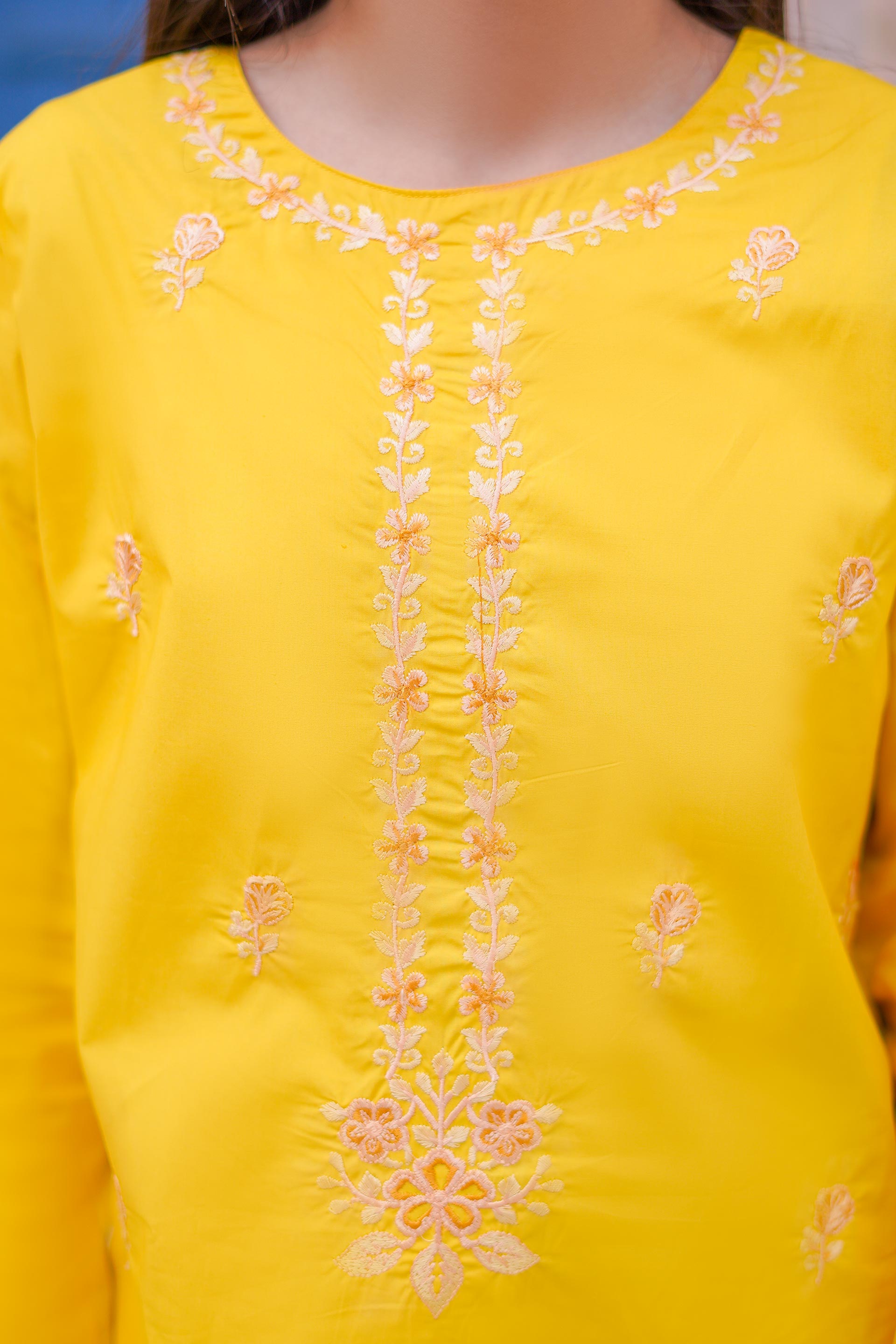 Marigold Grace Lawn Embroidery 2Pc – Sunshine Glow (RTW)