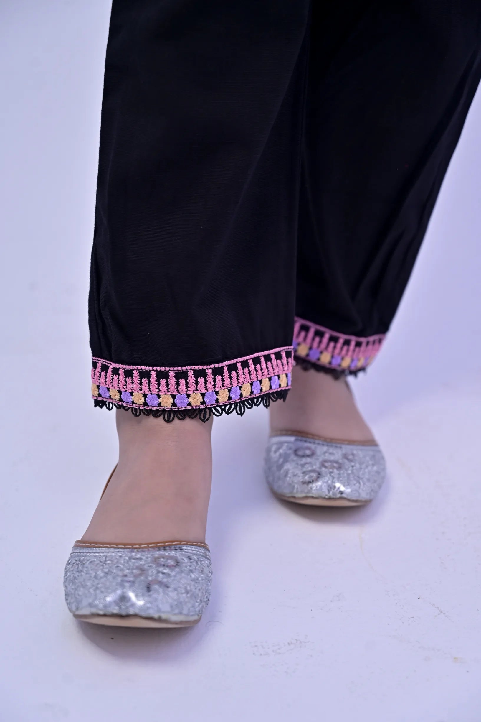 Elegant Noir Embroidered Khaddar 02 Piece – Black (RTW)