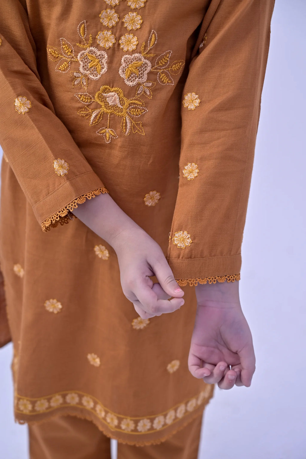 Royal Ember Embroidered  Khaddar 02 Piece – Brown (RTW)