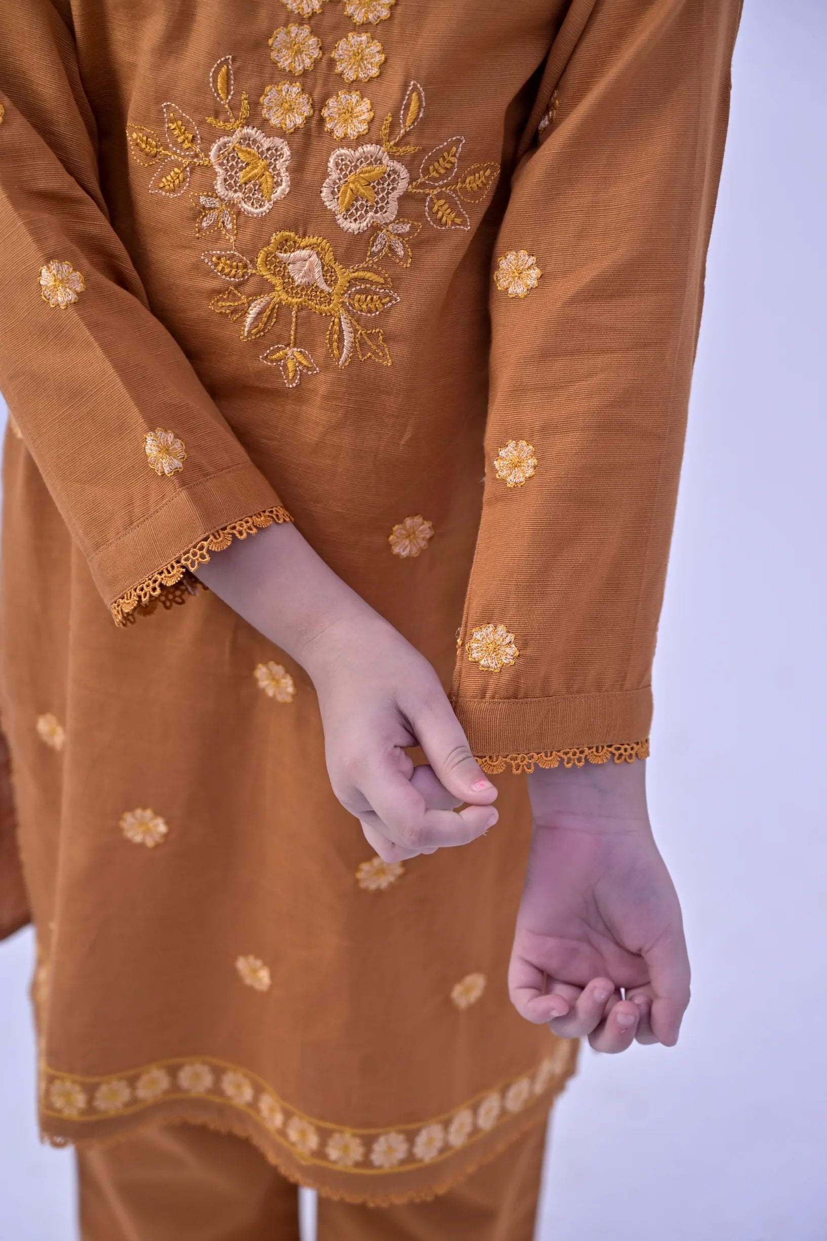 Royal Ember Embroidered  Khaddar 02 Piece – Brown (RTW)