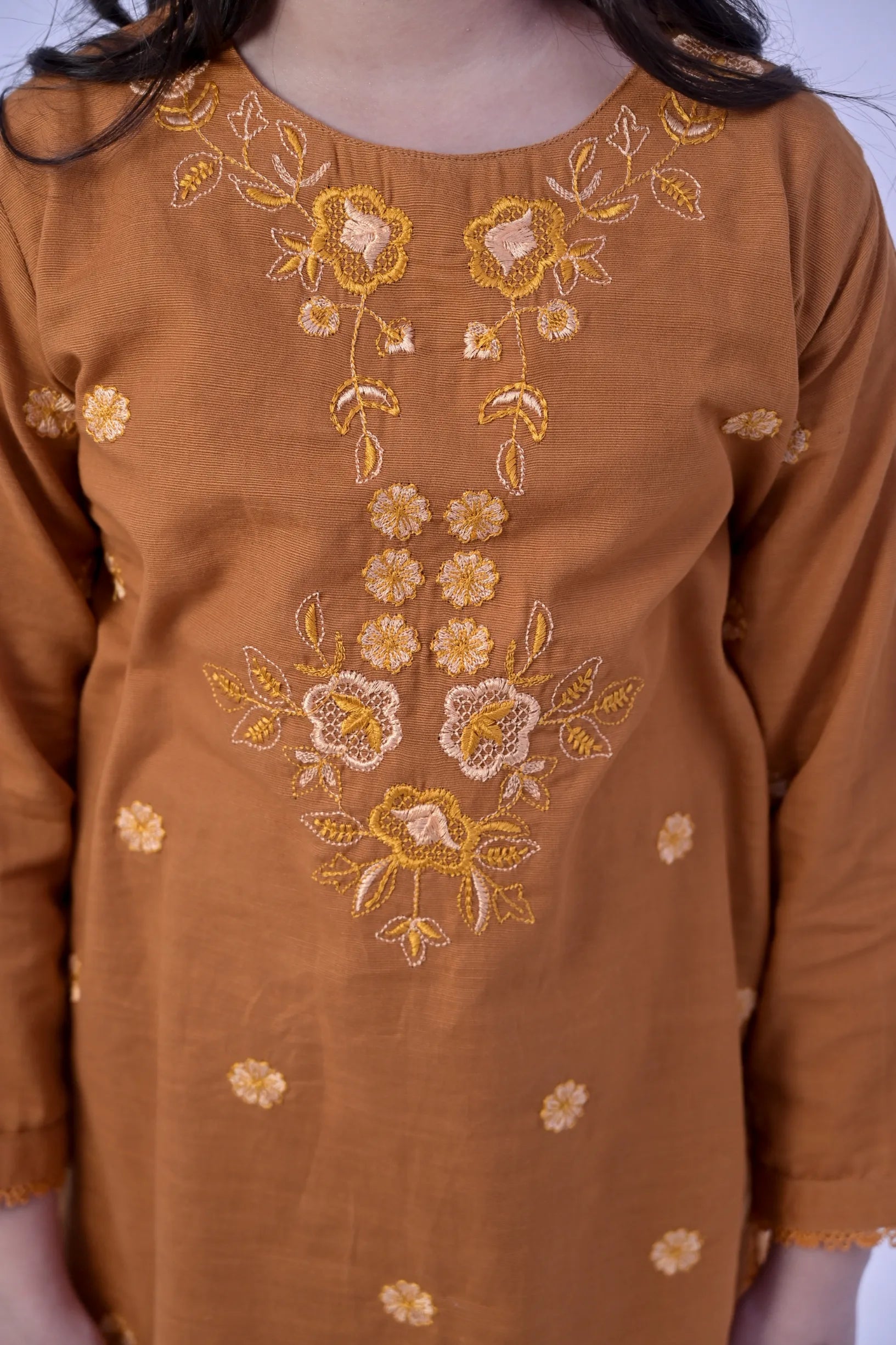 Royal Ember Embroidered  Khaddar 02 Piece – Brown (RTW)