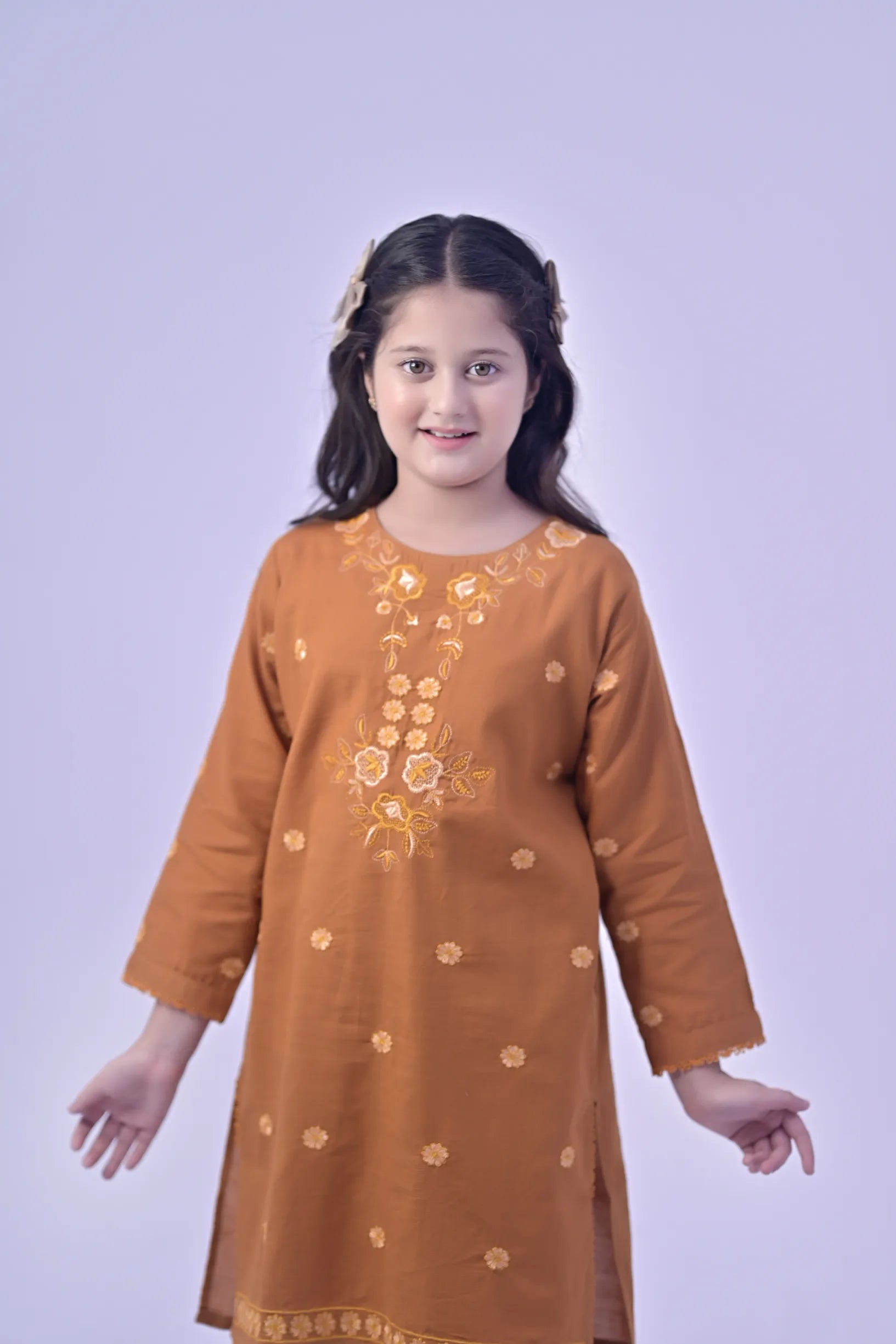 Royal Ember Embroidered  Khaddar 02 Piece – Brown (RTW)