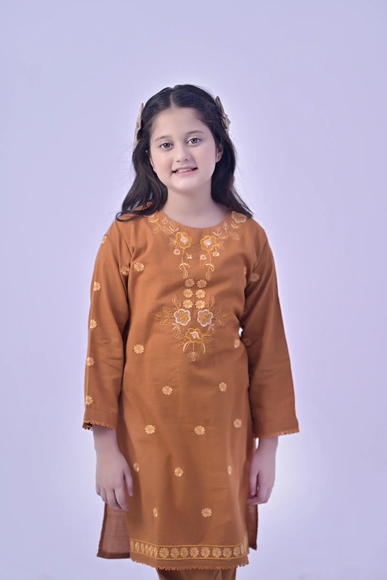 Royal Ember Embroidered  Khaddar 02 Piece – Brown (RTW)