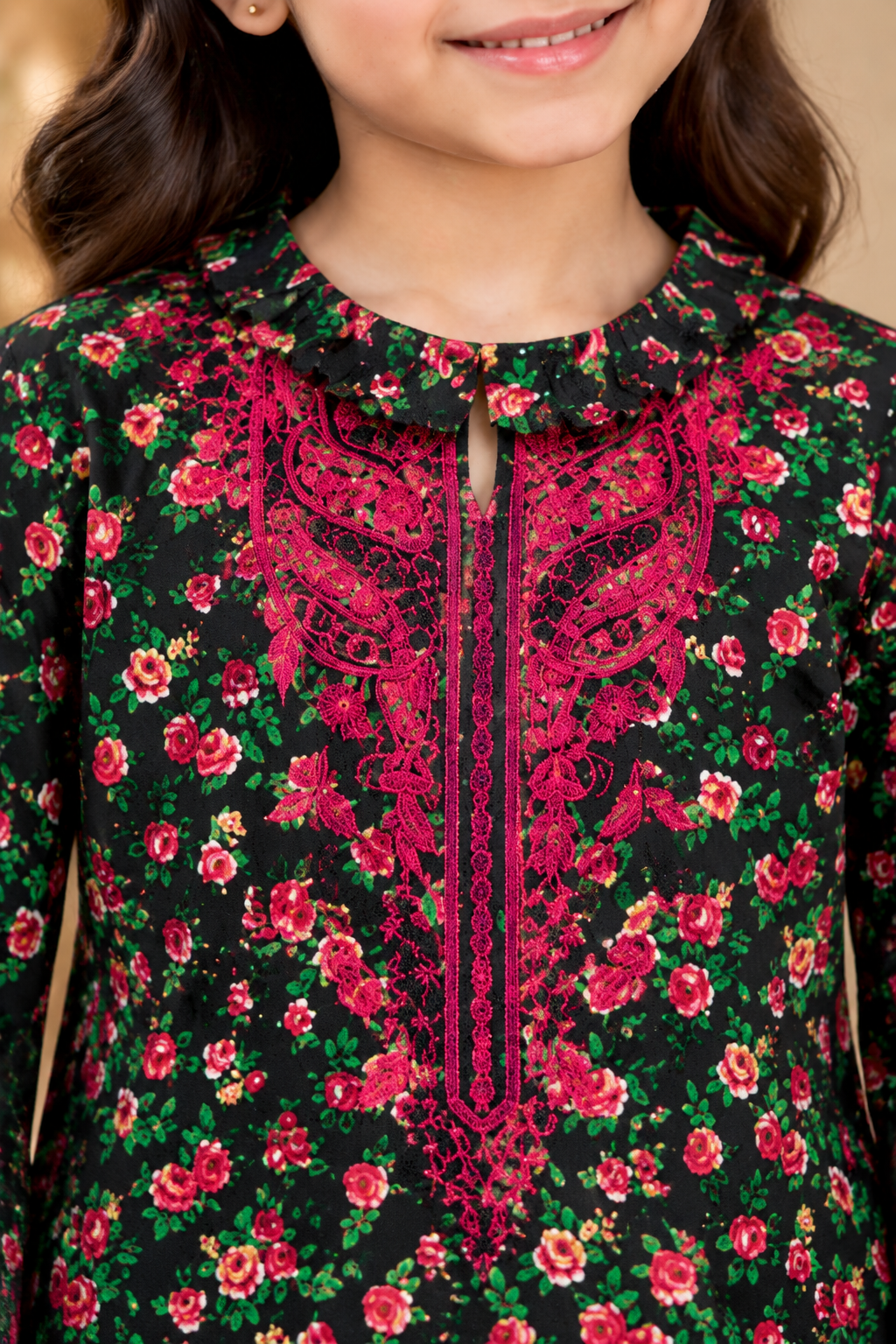 Forest Bloom Printed Kotrai Embroidered 2Pc Winter Suit