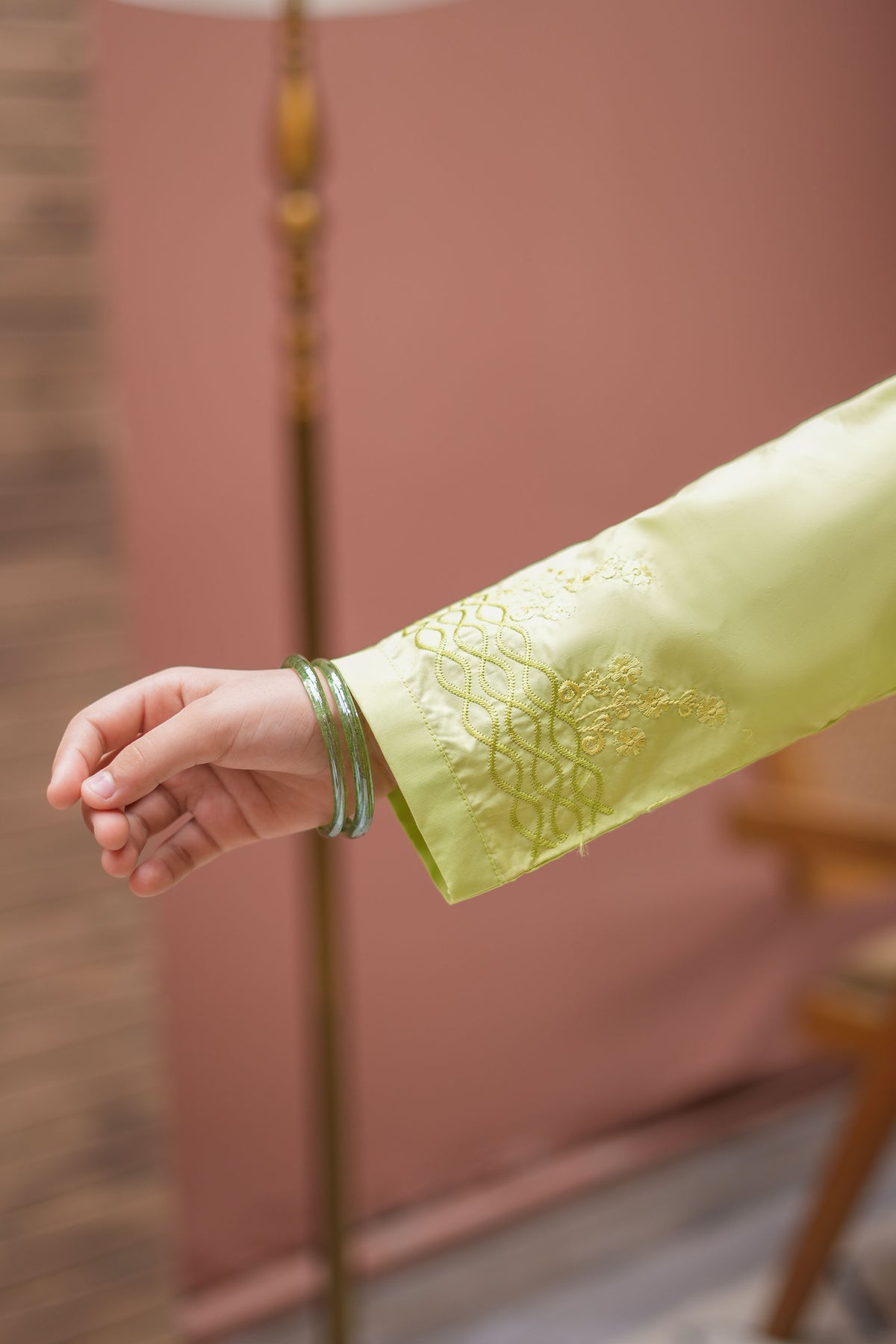 Soleia Premium Cotton Embroidered 2Pc – Lime Green (RTW)