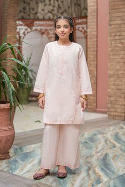 Alvessa Premium Cotton Embroidered 2Pc – Blush Ivory (RTW)