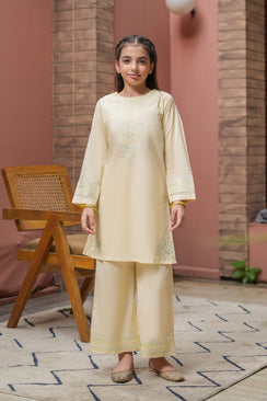 Ivoria Premium Cotton Embroidered 2Pc – Pearl Cream (RTW)