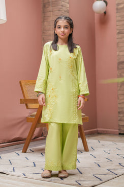 Soleia Premium Cotton Embroidered 2Pc – Lime Green (RTW)
