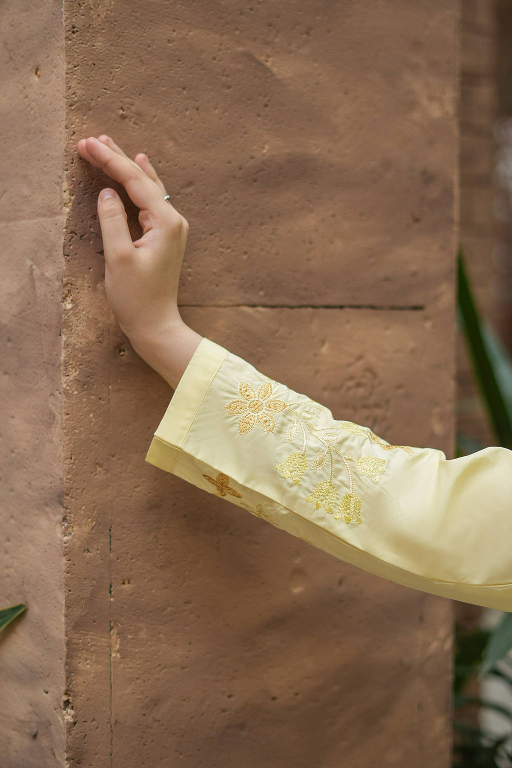 Solmira Premium Cotton Embroidered 2Pc – Buttercream (RTW)