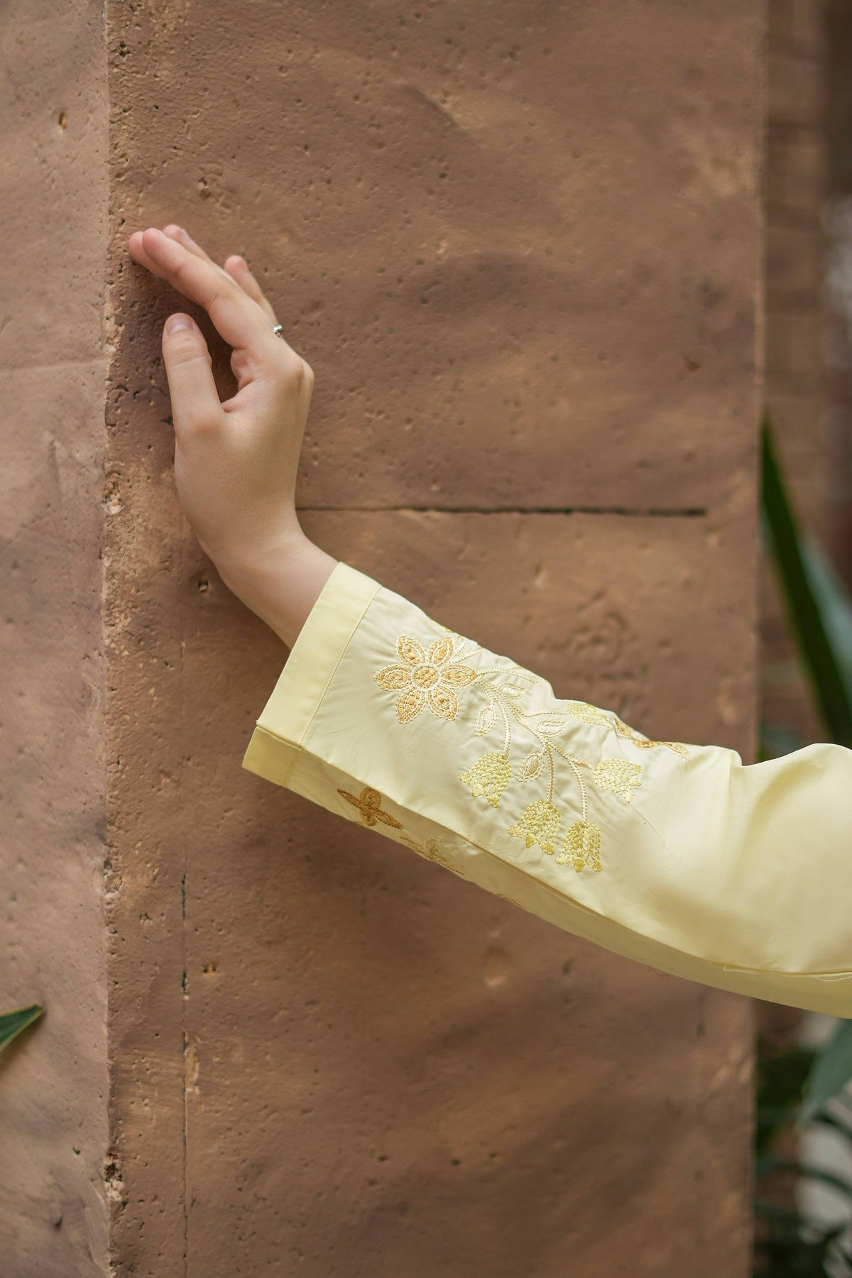 Solmira Premium Cotton Embroidered 2Pc – Buttercream (RTW)